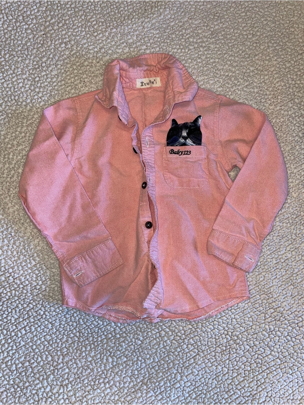 Toddler Boy Pink Button Down Shirt. Size 2T